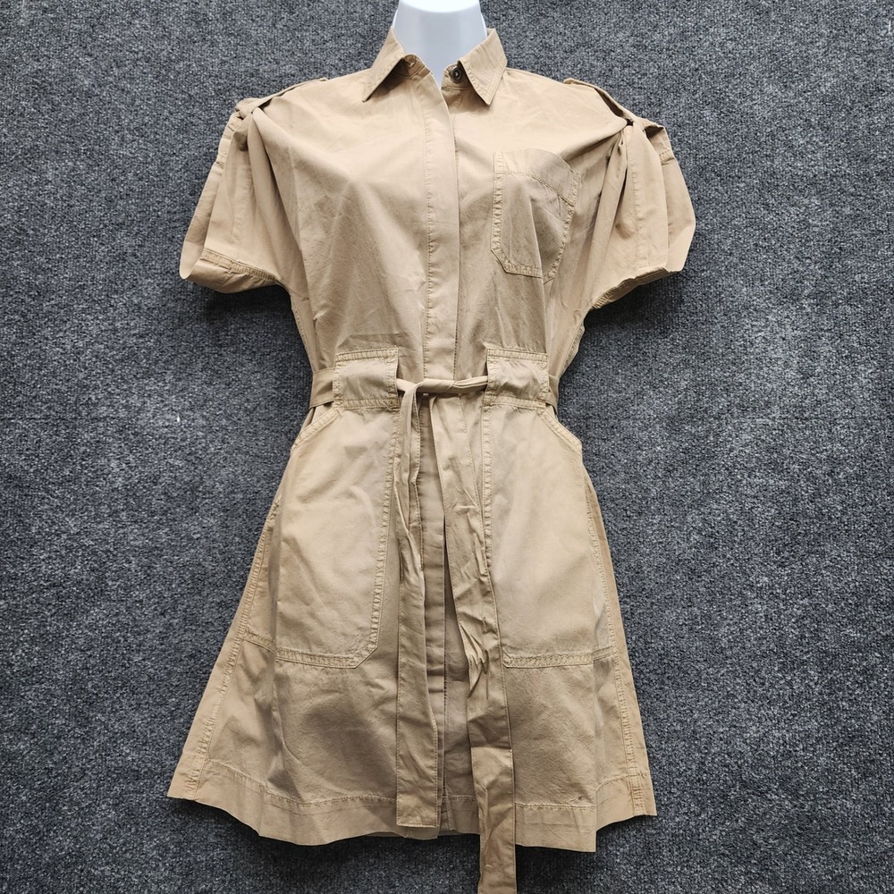 NWT AG Adriano Goldschmied Safari‎ Utility Belted Cotton Mini Shirt Dress Size S